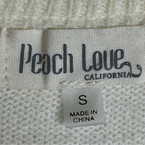 Peach Love Halloween Sweater Sequin Spider Webs Women’s Sz Small - Picture 3 of 4